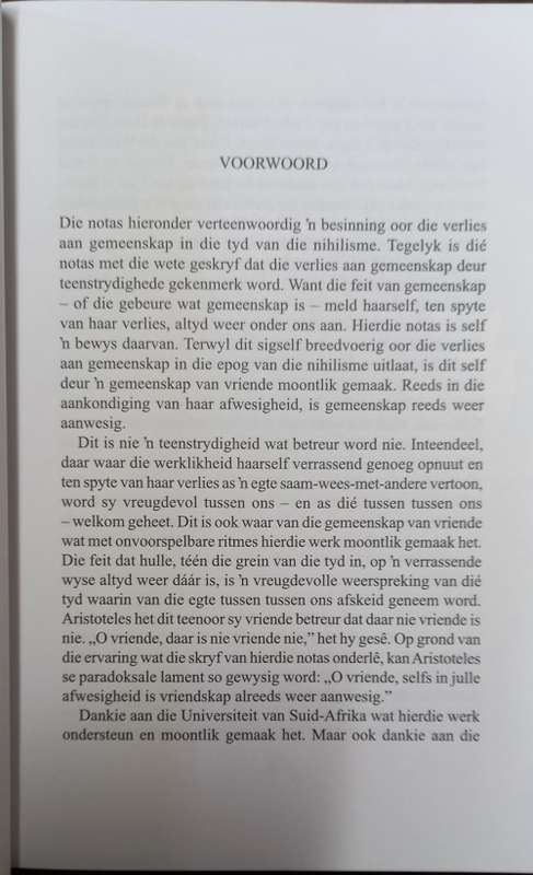 Die Nihilisme: notas oor ons tyd