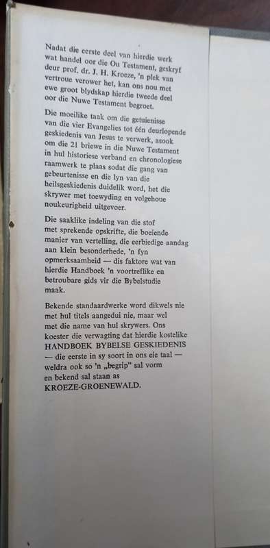 Handboek vir die Kennis van die Bybelse Geskiedenis Vol 1 and 2