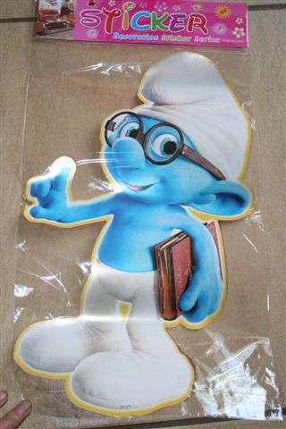 Smurf Large sticker , +-46cm