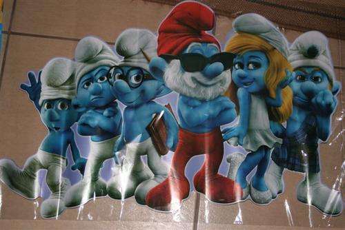 Smurf wall sticker +-85cm, perfect for party decor