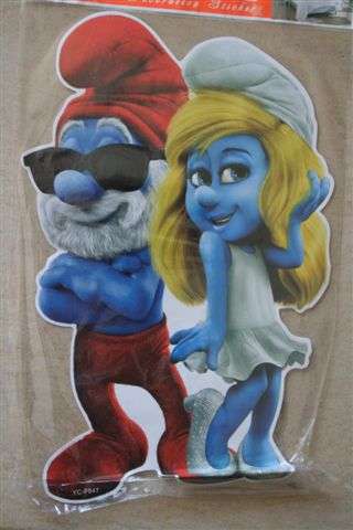 Smurf Medium sticker +-34cm, perfect for kiddies party decor