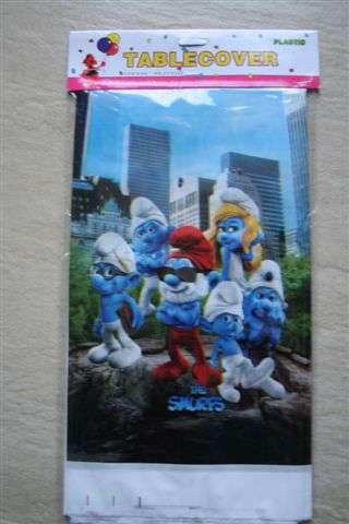 Smurf Plastic table cloth 134 x 215cm