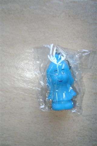 Smurf colour changing keyring