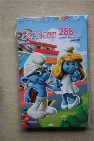 Smurf sticker booklet 288 pieces