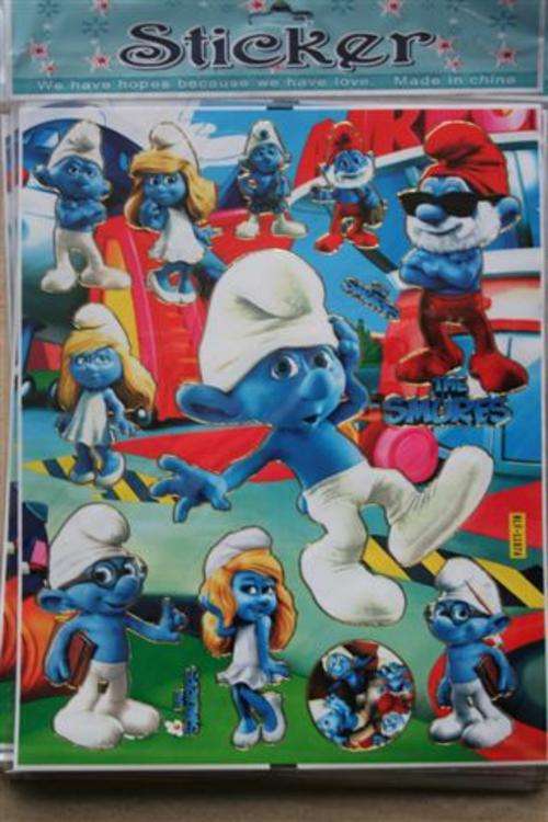 Smurf sticker sheet