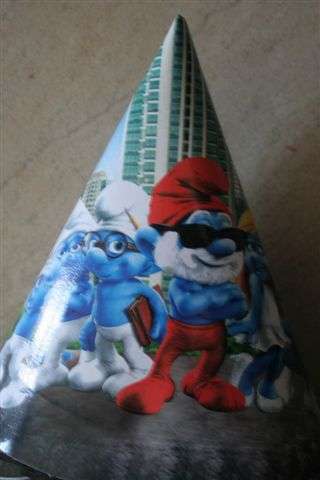 Smurf party Hats 10 per packet