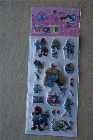 Smurf puffy stickers