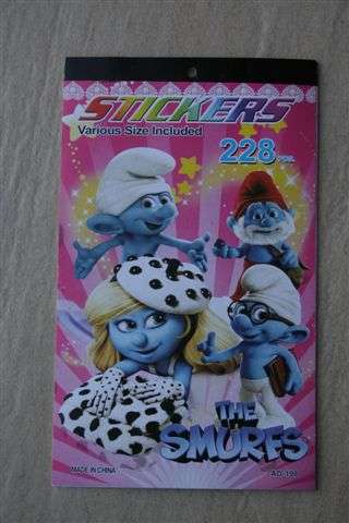 Smurf sticker booklet 228 pieces