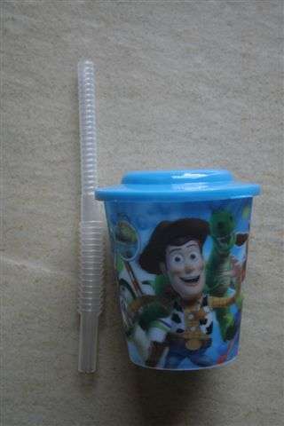 Toy story Drinking glass/ cup with straw 8.5cm
