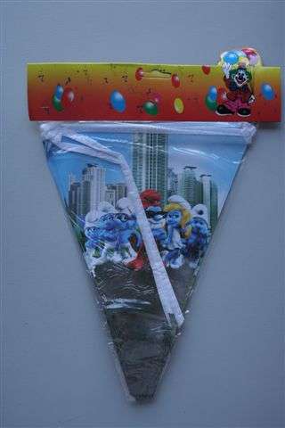 Smurf birthday banner