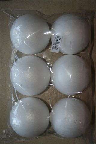 Polystyrene Styrofoam Ball 8cm (6 pack)