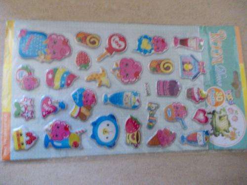 Cupcake puffy stickers