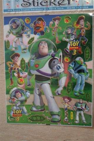 Toy story sticker sheet