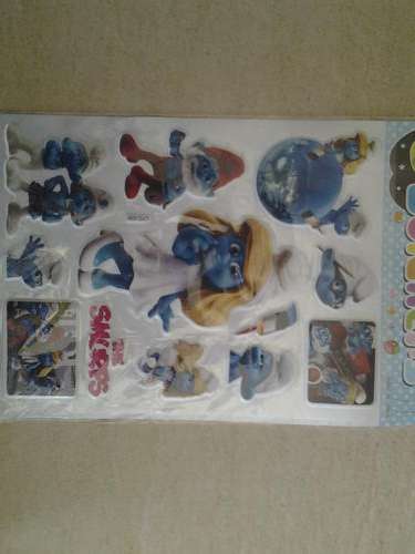 Smurf puffy stickers