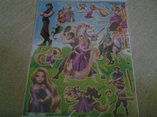 Tangled rapunzel sticker sheet, great for party favors