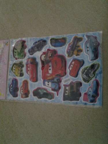 Mcqueen cars puffy sticker sheet