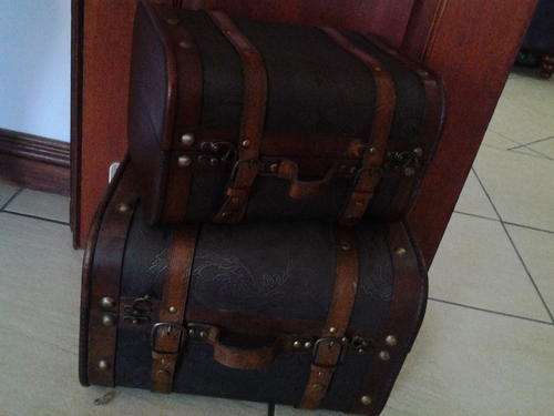 Vintage suitcase set, 37x30x24cm and  30x23x19