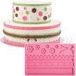 Fondant button and rope silicone mould