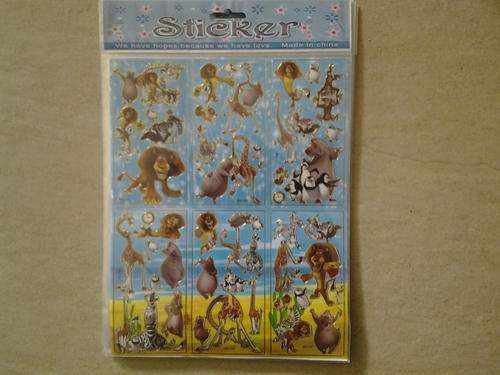 Madagascar sticker sheet