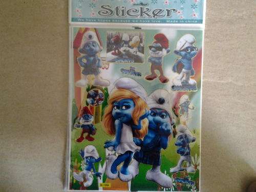 Smurf sticker sheet