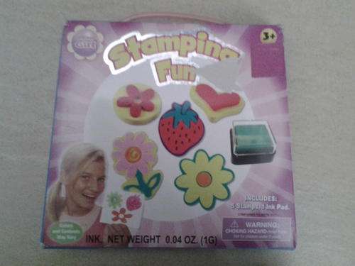 Creative girl stamping fun