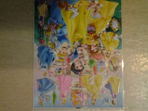 Princess sticker sheet