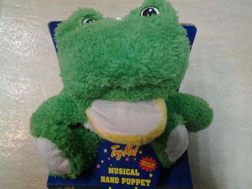 Frog hand puppet with sound