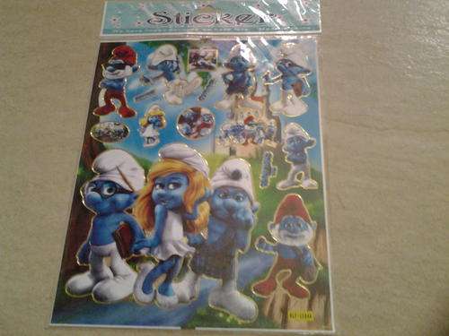 Smurf sticker sheet
