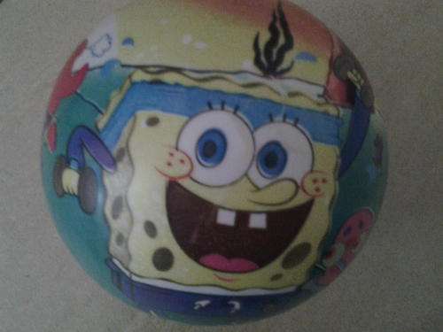 Spongebob ball, 15cm, not inflated