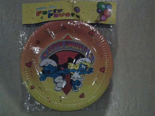 smurf paper plates
