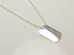 Military dog tag, perfect for army party favor, 45cm chain