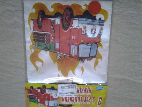 Fire engin serviettes, 8 per pack, perfect for fireman party