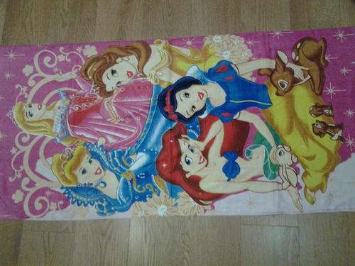 Princess beach towel, mermaid, snow white, cinderella