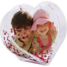 Heart photo snow globe
