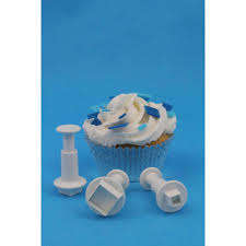 Small tiny square Fondant plunger Cutter