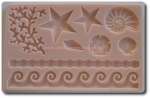 Silicone fondant / sugarpaste mould under the sea/ shells