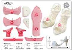 Lady Fondant shoe template mould