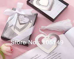 Wedding thank you gift , heart bookmark