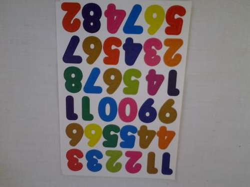 Numeric stickers, 10 sheets