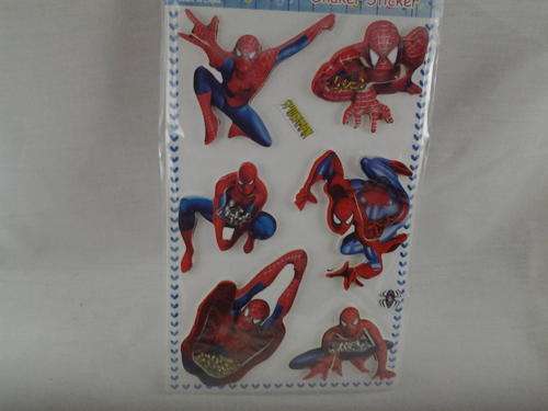 Spiderman shaker box sticker sheet