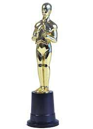 Star award trophy, perfect for Hollywood party, 23cm plastic