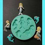 Fondant / sugar paste silicone mould mermaid