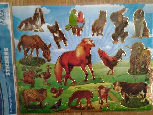 Farm animal sticker sheet