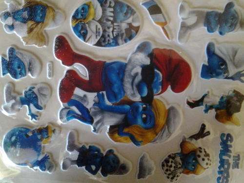 Smurf puffy stickers
