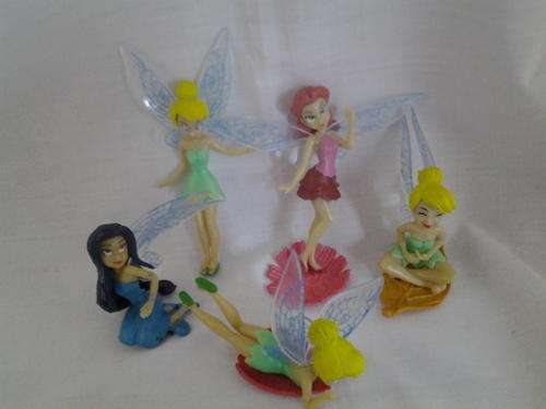Tinkerbel figurine set , perfect to use as cake toppers, 9cm