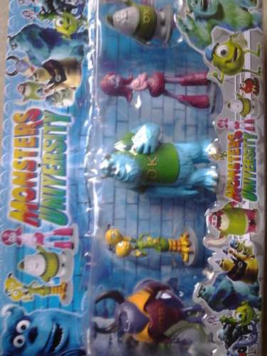 Monster university plastic figurines, perfect as cake toppers, Sulley and friends