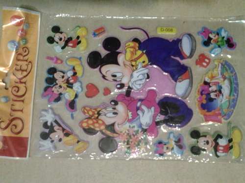 Mickey and minnie puffy stickers