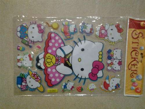 Hello kitty puffy stickers
