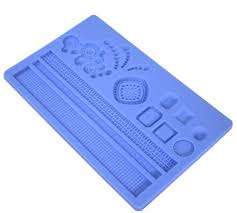 Silicone fondant / sugarpaste mould rope and button