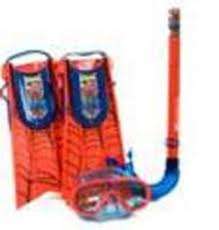 Spiderman mask, snorkel and fins set